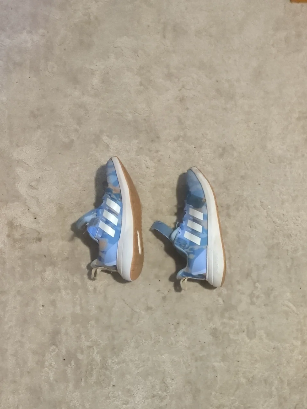 Adidas Kids Blue Camo Sneakers with White Stripes FortaRun 2.0 Cloudfoam